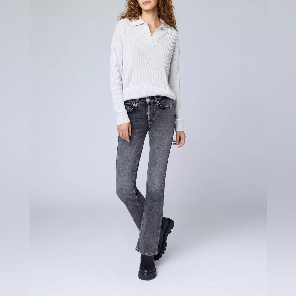 BRAND NEW 
Rag & Bone Mabel Merino Wool-Blend Polo Sweater